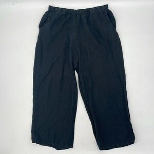 Flax Black Cropped Pants